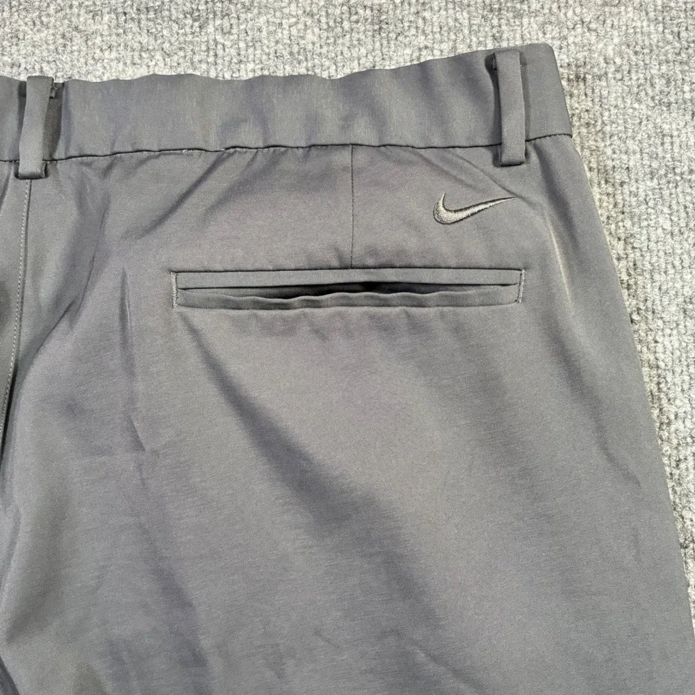 Nike Golf Pants Mens 38x32 Gray Dri-FIT Flat Front Stretch Trousers